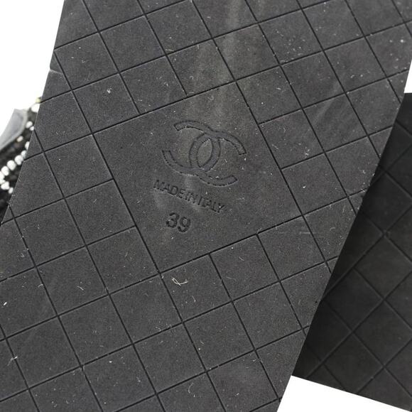 Chanel Dad 39 Tweed Fabric and Leather CC Sandals CC-S0207N-0003 - Picture 11 of 11